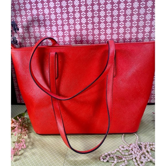 Aldo Tote, orange crossgrain leather, 14383, like NEW without tags, elegant - Picture 13 of 13